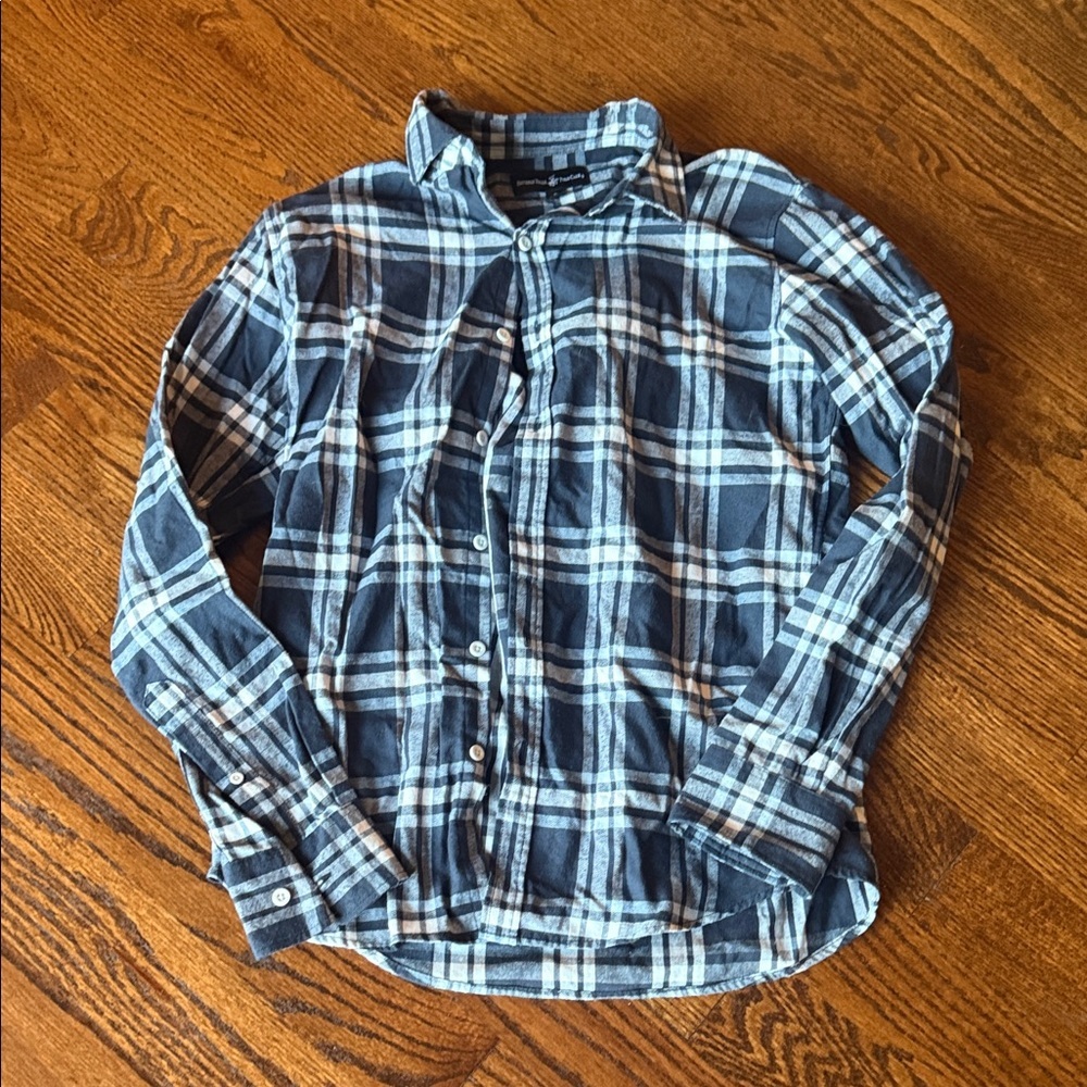 Blue Plaid Men's Shirt